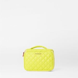 MZ Wallace Acid Yellow Small Zip Round Cosmetic